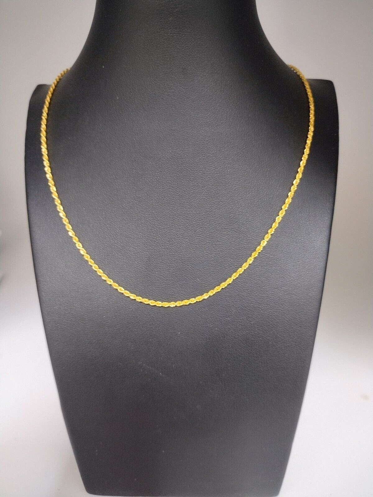 22ct Yellow Gold Mens/Ladies Rope Chain Necklace 16'' inches