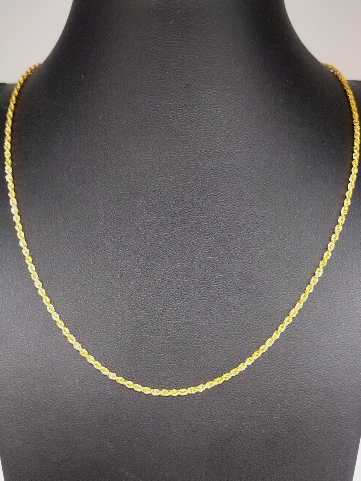 22ct Yellow Gold Mens/Ladies Rope Chain Necklace 16'' inches