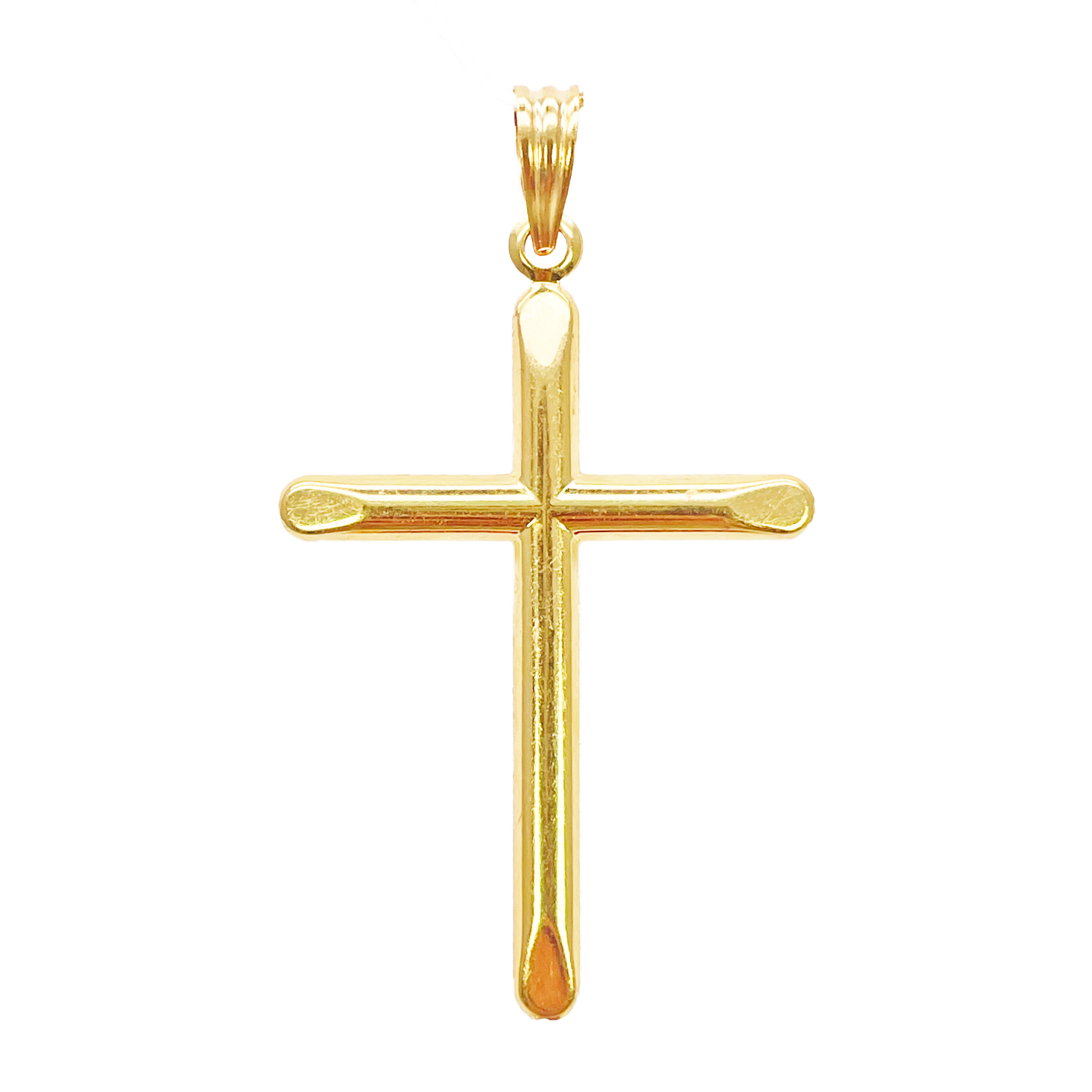 22ct Gold Cross Pendant High Polished 45x25.9mm 