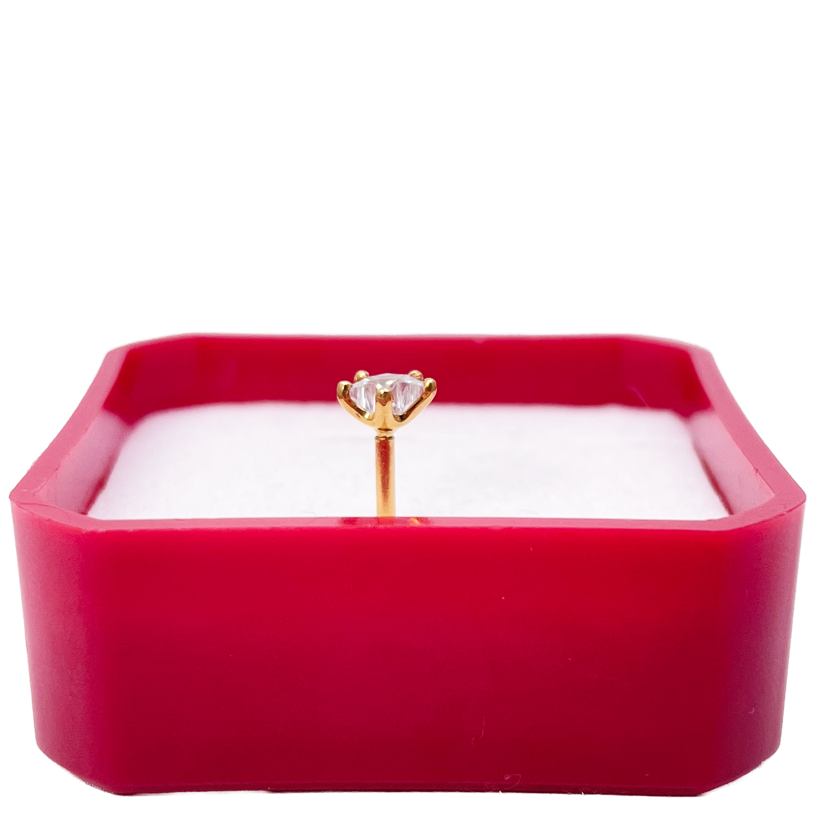 22ct Gold Cubic Zirconia Star Nose Stud/Pin 5.3mm Width 