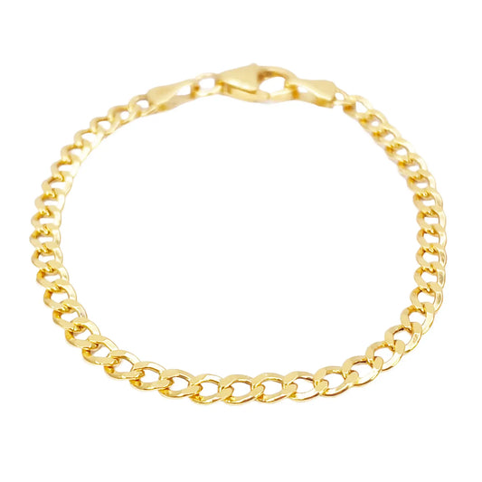 22ct Gold Kids Bracelet Curb link 5.7 Inches 3.4mm Width 