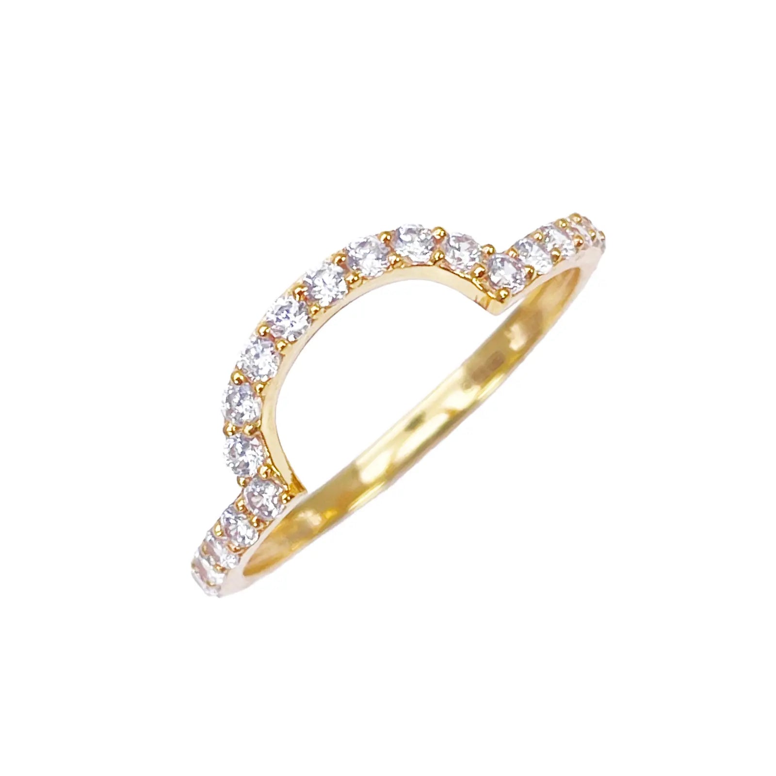 22ct Yellow Gold 4-Claw Cubic Zirconia Cushion Half Eternity Engagement Ring & Matching Band 