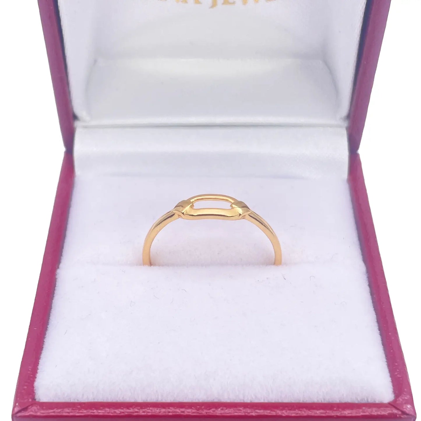 22ct Yellow Gold Beautiful Polished & Matt Minimalist Designed Ring 
