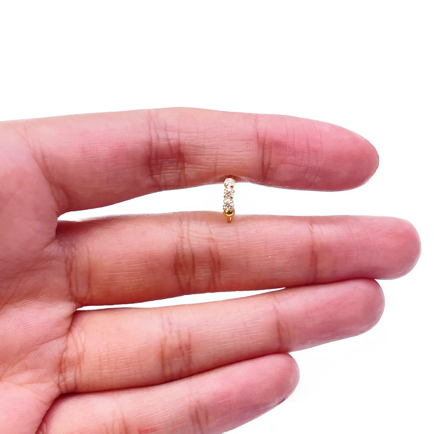 22ct Yellow Gold Beautiful Tiny Hoop Huggie Nose Hoop Huggie Ring 8.4mm Diameter 