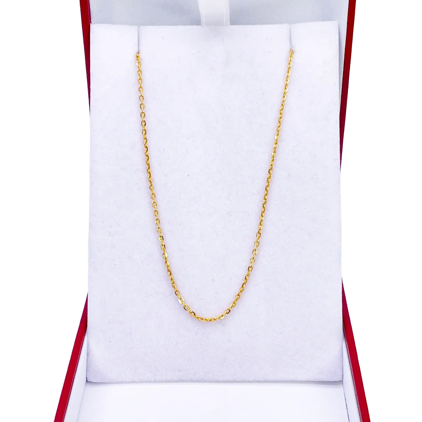 22ct Yellow Gold Cable Link Chain 17 inches 0.9mm Width 