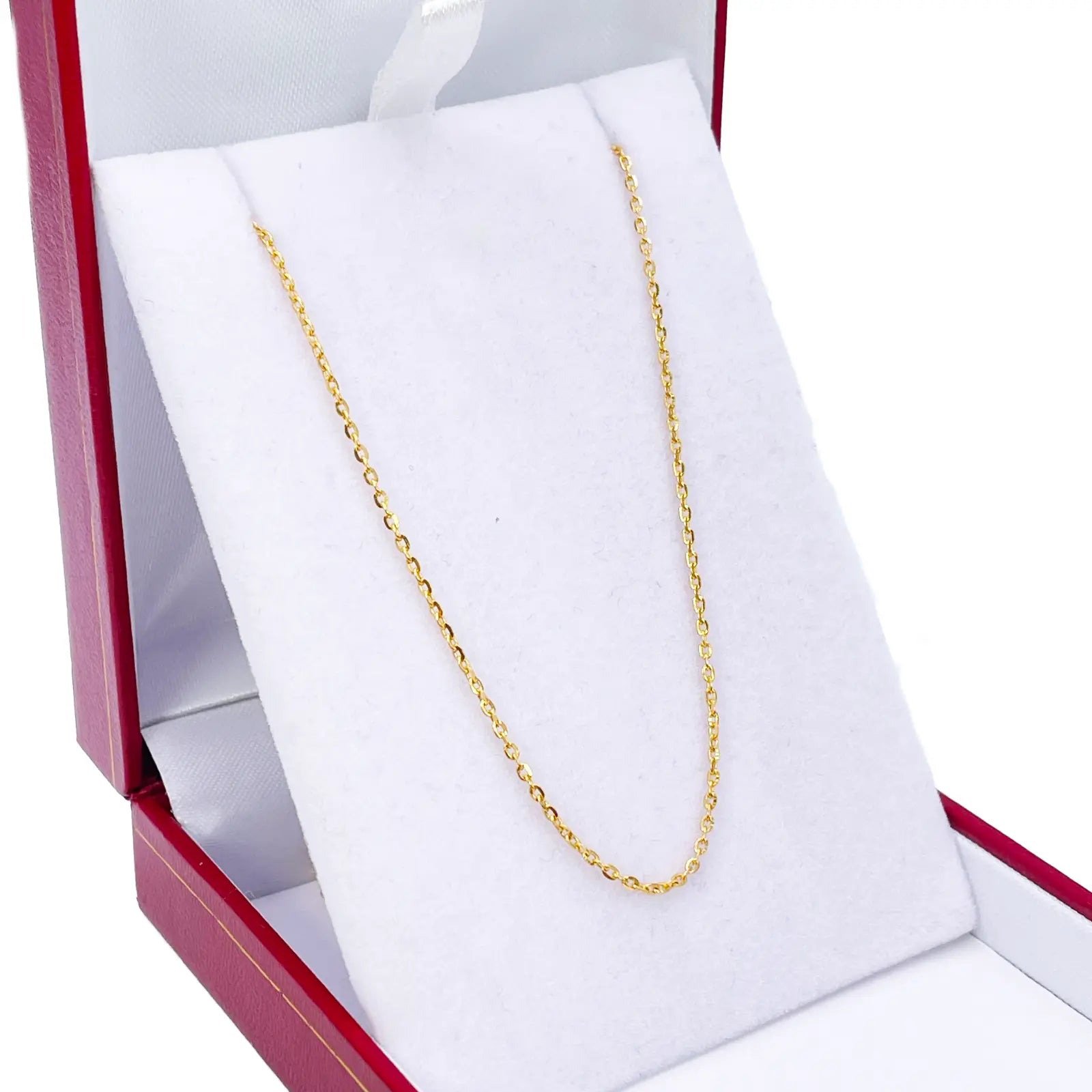 22ct Yellow Gold Cable Link Chain 17 inches 0.9mm Width 