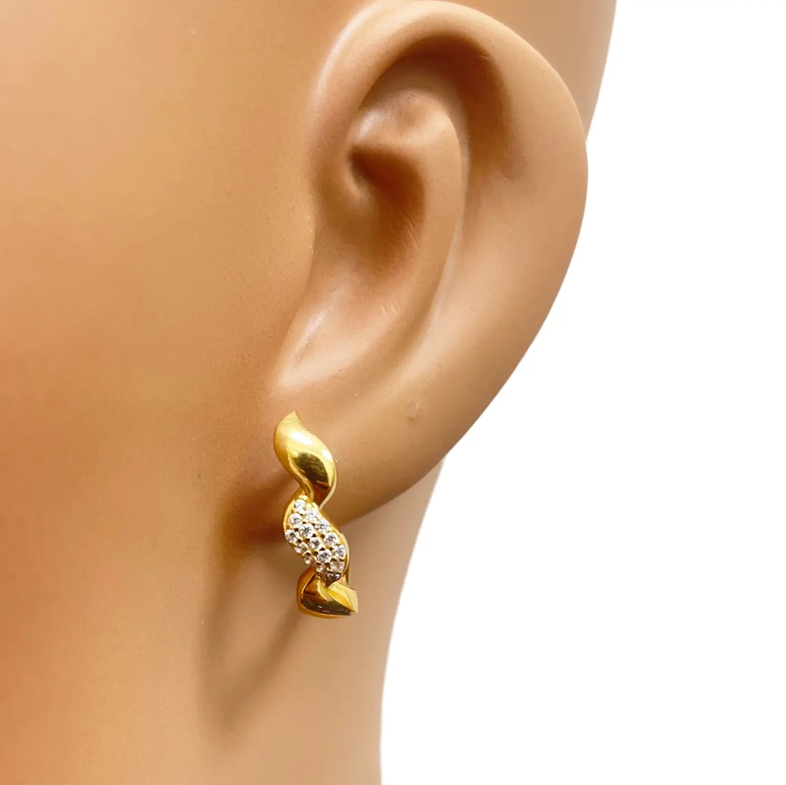 22ct Yellow Gold Circle Of Life Leaf Pendant & Matching Leaf Earrings Set 