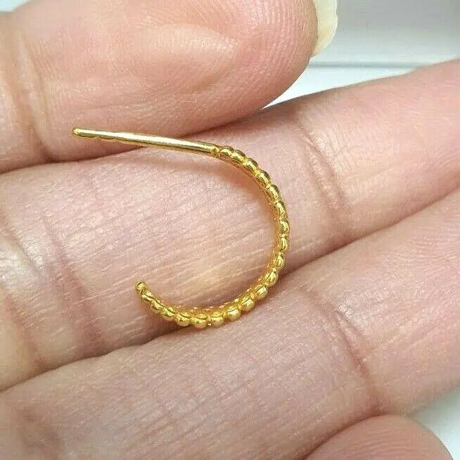 22ct Yellow Gold Cubic Zirconia Earrings Claw Set 