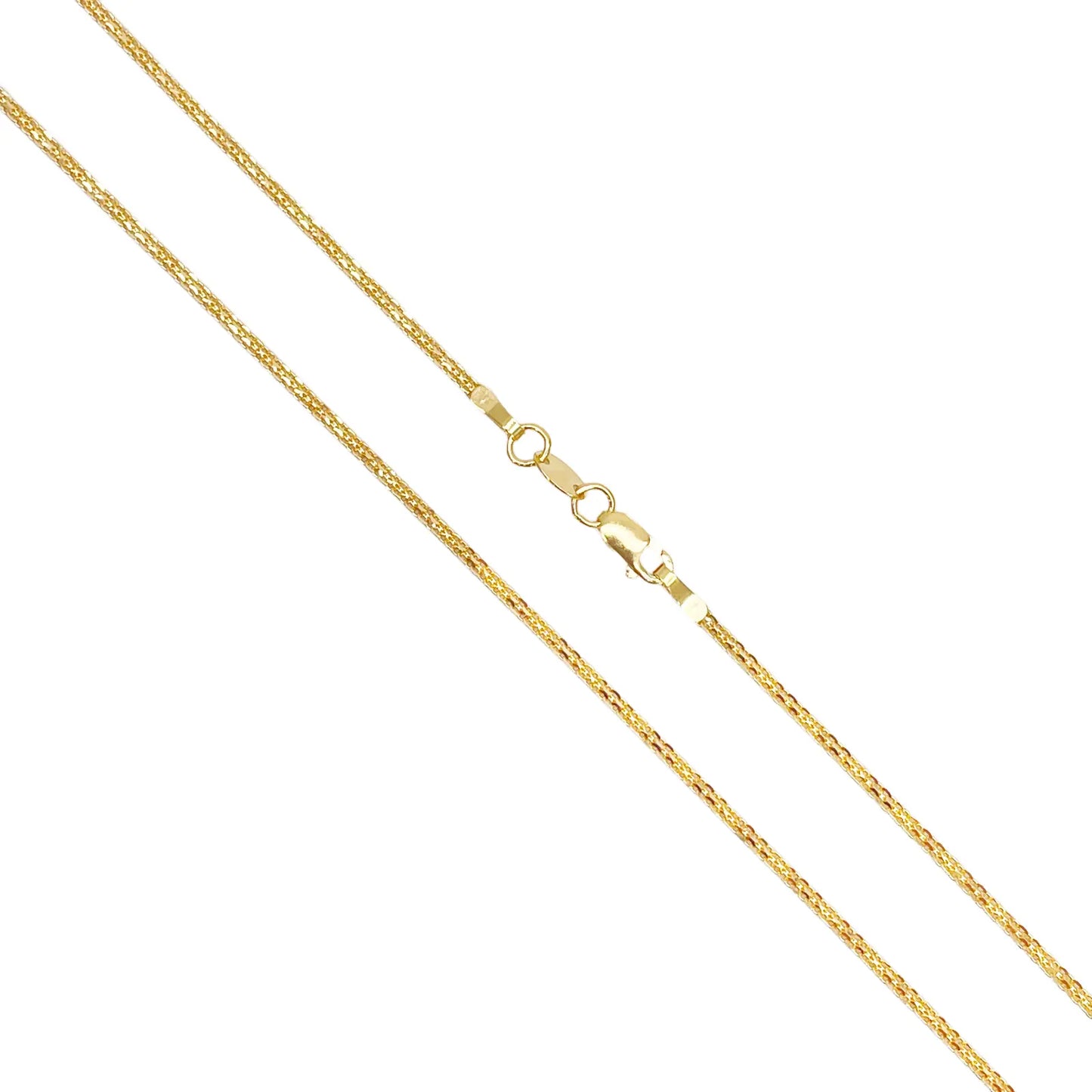 22ct Yellow Gold Fancy Flat Chain Necklace 18'' inch 1.5mm Width 