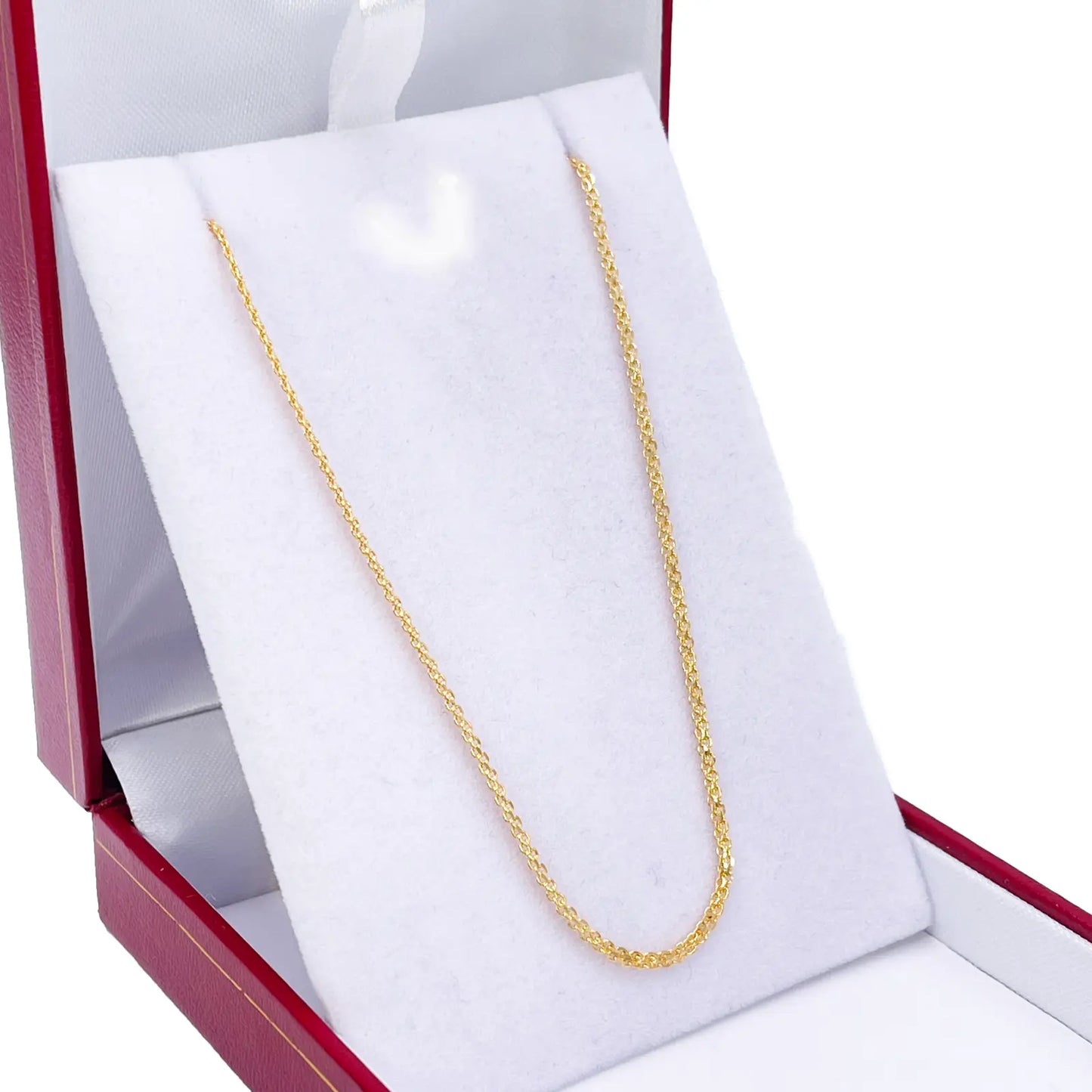 22ct Yellow Gold Fancy Flat Chain Necklace 18'' inch 1.5mm Width 