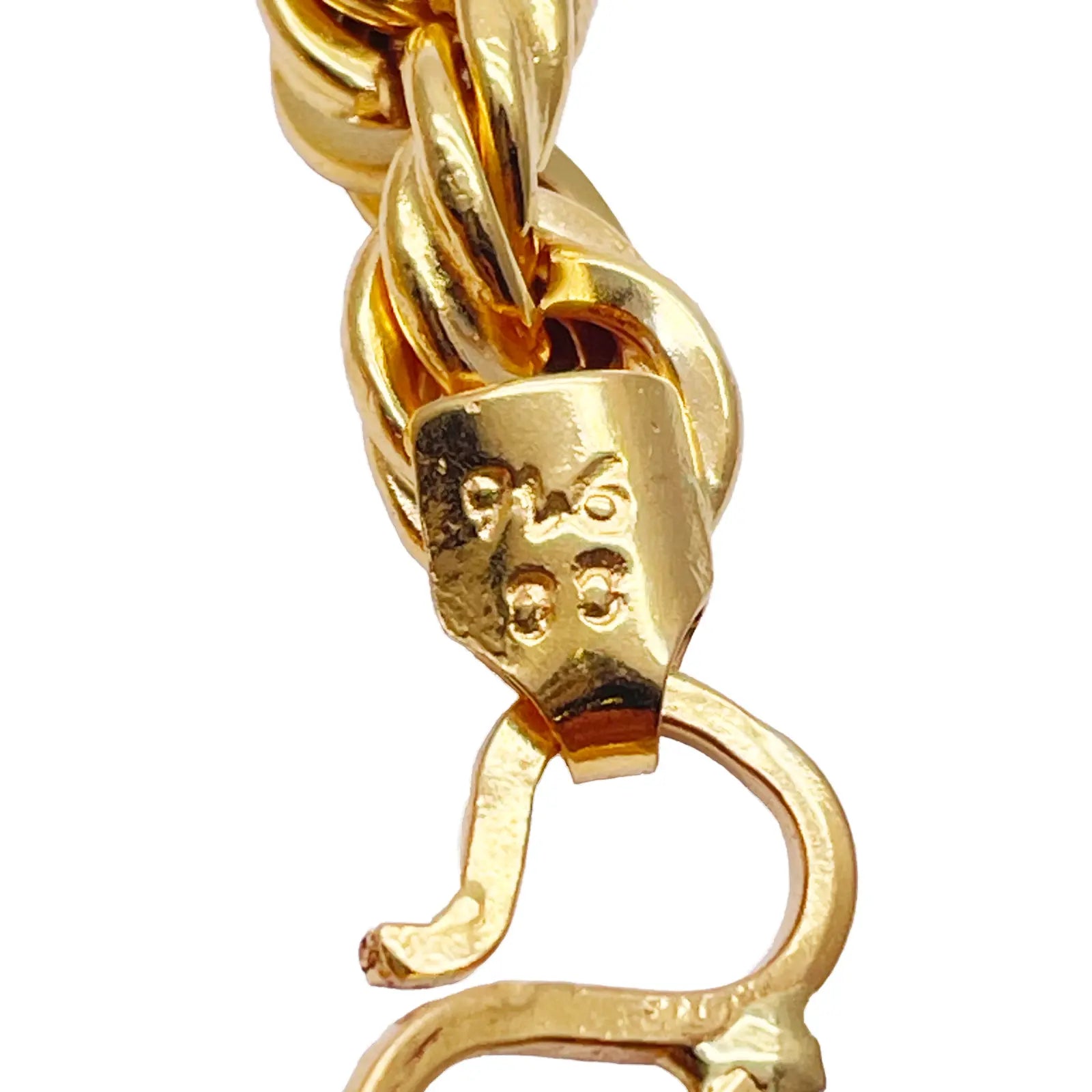 22ct Yellow Gold Fancy Hollow Twisted Rope Bracelet 7''inches 