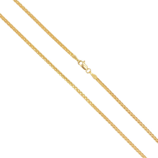 22ct Yellow Gold Flat Chain Necklace 20 inches 2 mm Width 