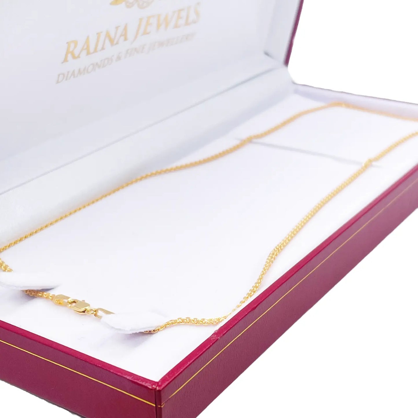 22ct Yellow Gold Flat Chain Necklace 20 inches 2 mm Width 