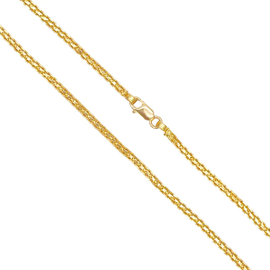 22ct Yellow Gold Flat Link Chain Necklace 19 Inches 2.4mm Width  Flat Chain