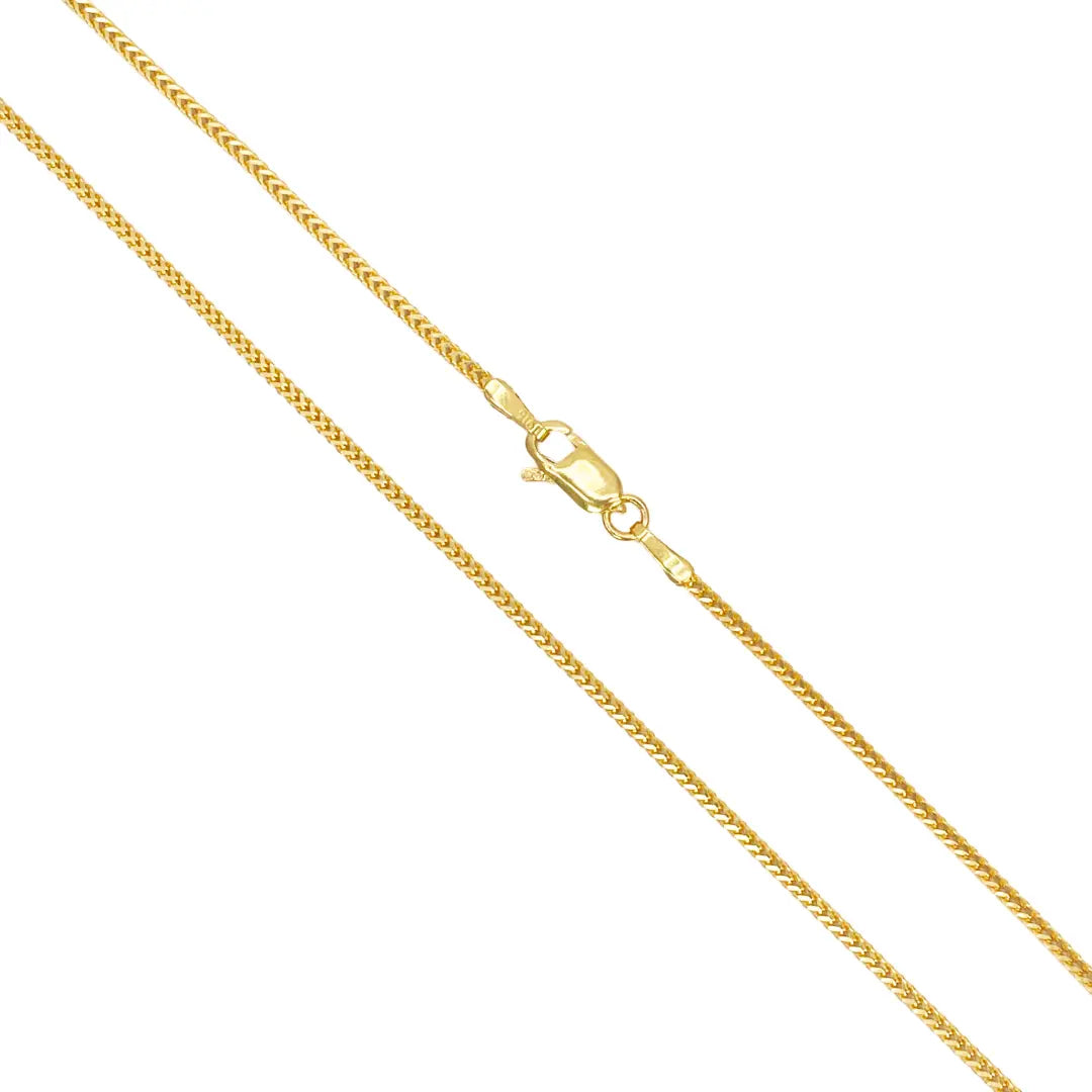 22ct Yellow Gold Foxtail Chain Necklace 20 inches 1.4mm Width 