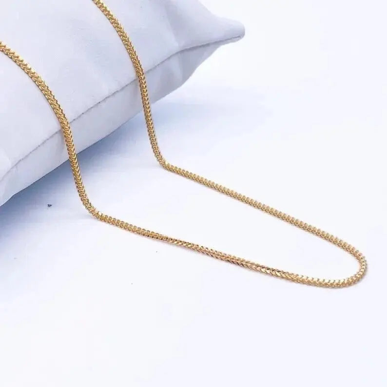 22ct Yellow Gold Foxtail Chain Necklace 20 inches 1.4mm Width 