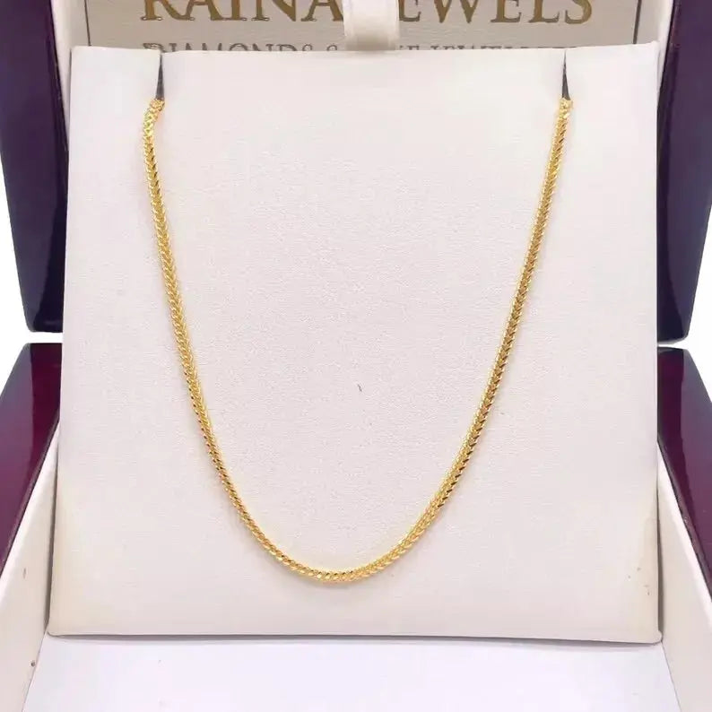 22ct Yellow Gold Foxtail Chain Necklace 20 inches 1.4mm Width 