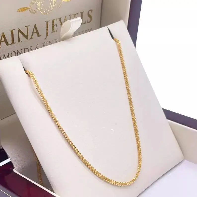 22ct Yellow Gold Foxtail Chain Necklace 20 inches 1.4mm Width 