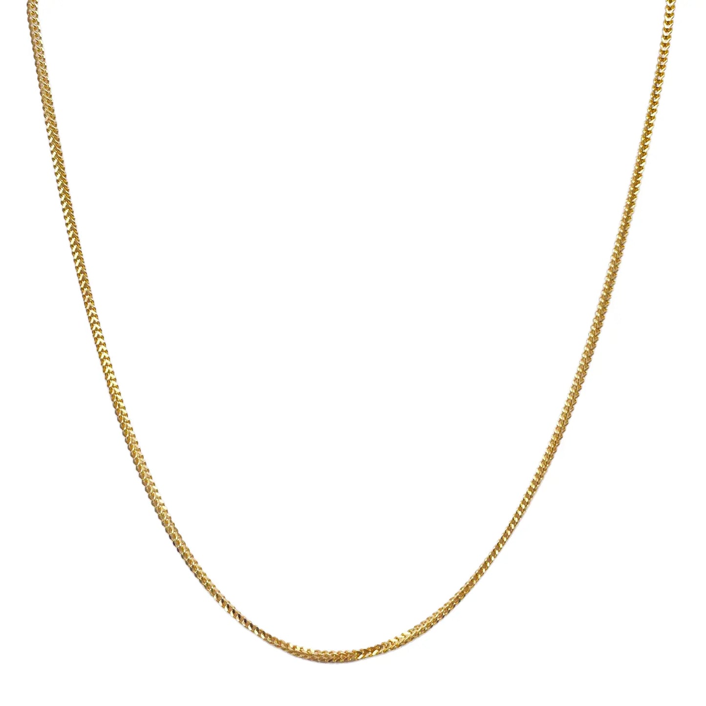 22ct Yellow Gold Foxtail Chain Necklace 20 inches 1.6mm Width 