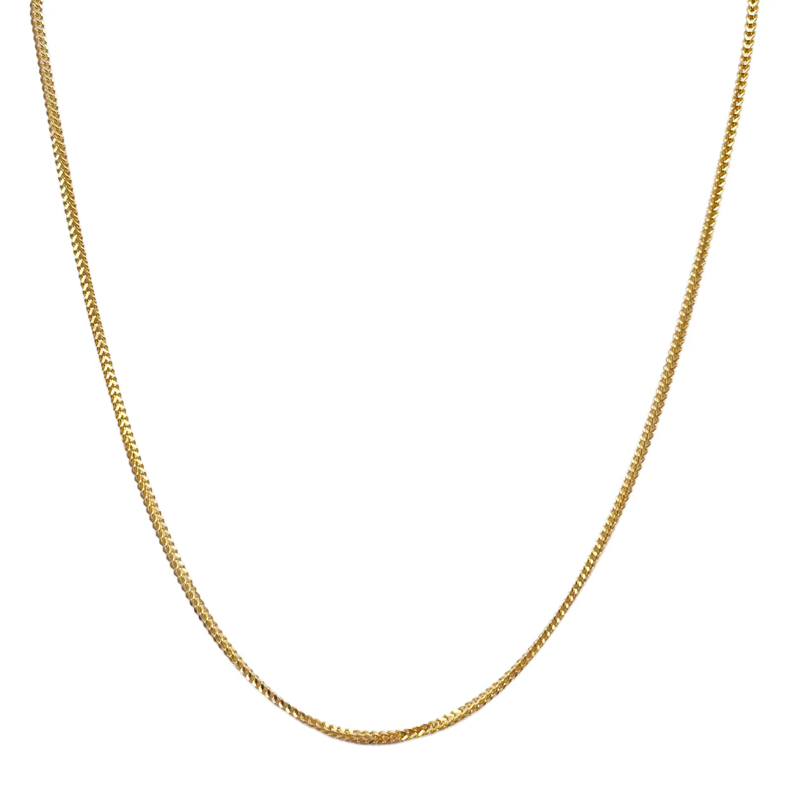 22ct Yellow Gold Foxtail Chain Necklace 20 inches 1.6mm Width 