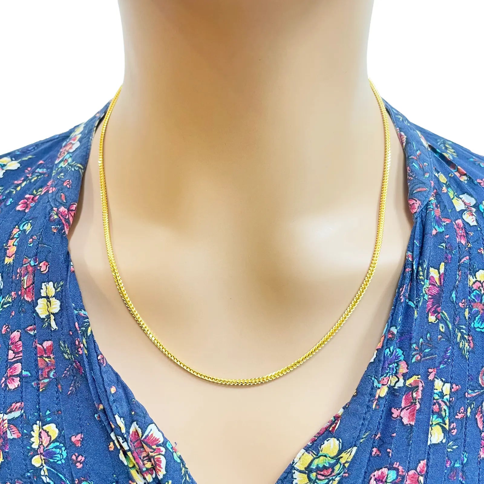 22ct Yellow Gold Foxtail Chain Necklace 20''inches 2.0mm Width 