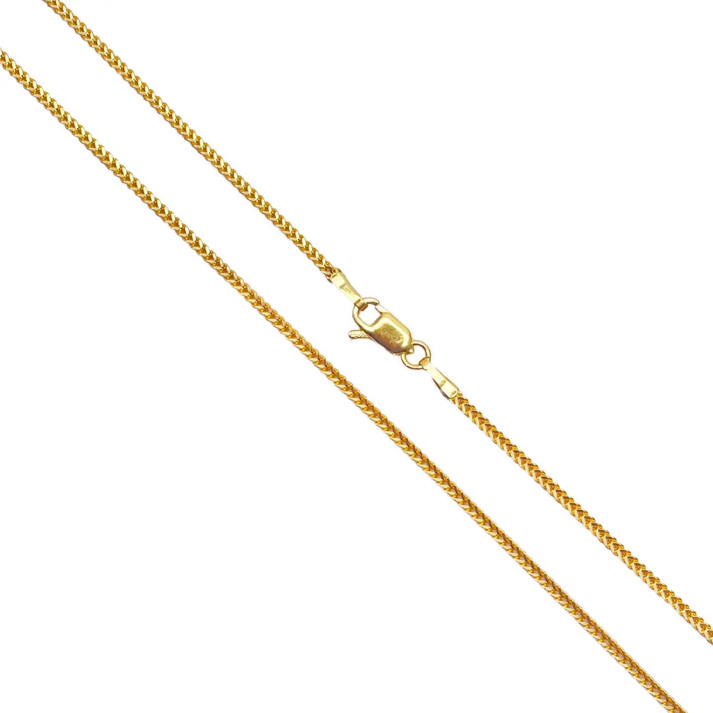 22ct Yellow Gold Foxtail Chain Necklace 22''inches 1.8mm Width 
