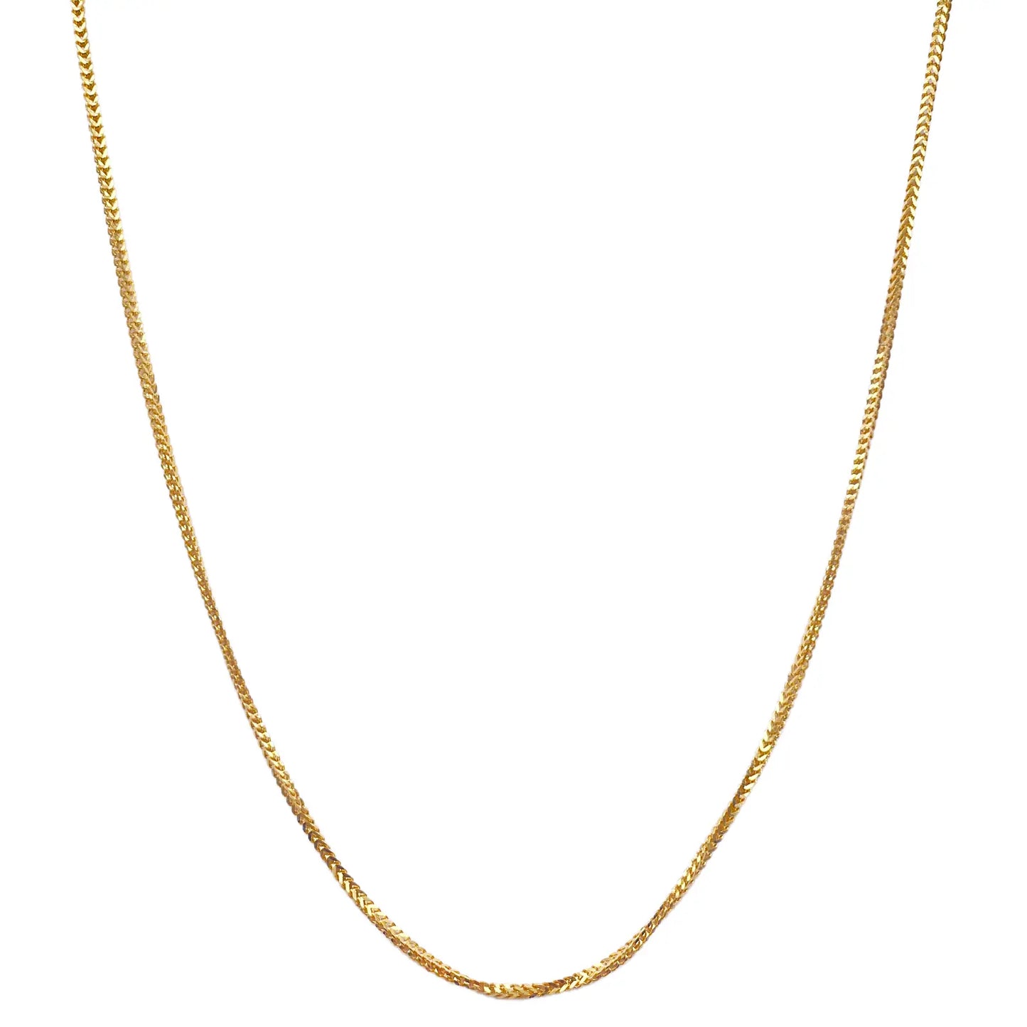 22ct Yellow Gold Foxtail Chain Necklace 22''inches 1.8mm Width 
