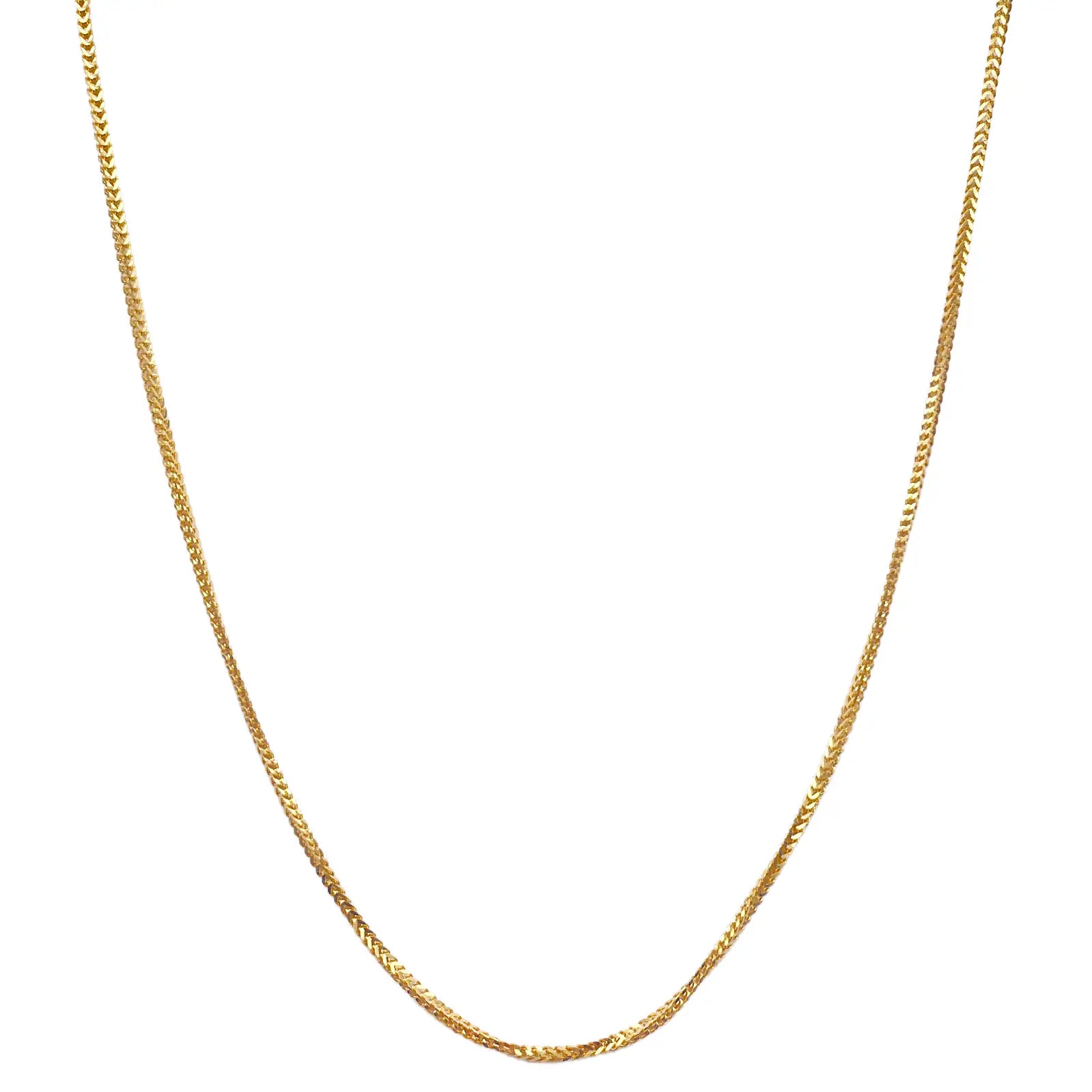 22ct Yellow Gold Foxtail Chain Necklace 22''inches 1.8mm Width 