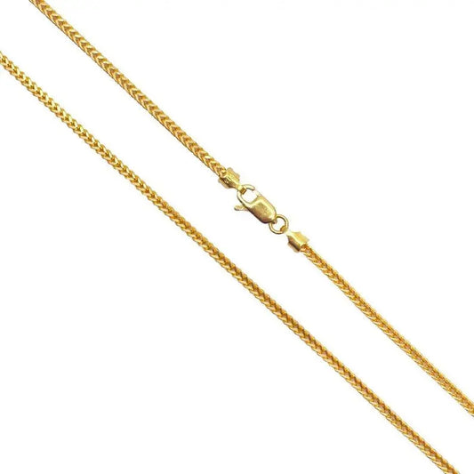 22ct Yellow Gold Foxtail Chain Necklace 24 inches 2.0mm Width