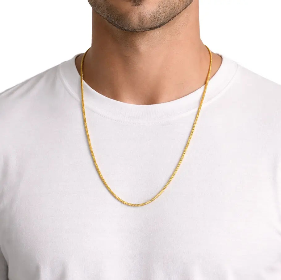 22ct Yellow Gold Foxtail Chain Necklace 24 inches 2.0mm Width