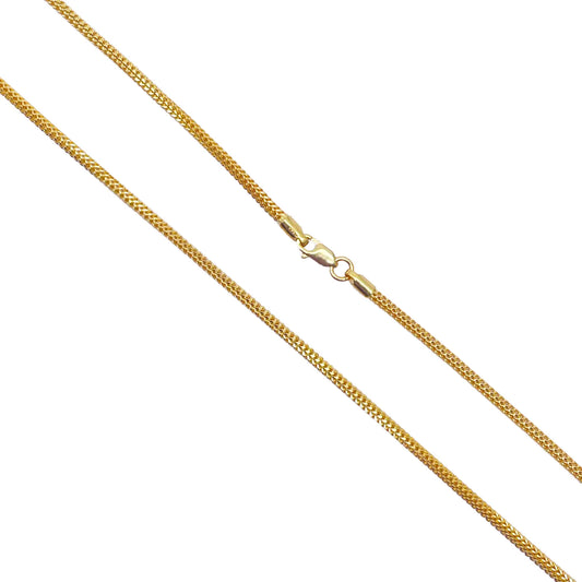 22ct Yellow Gold Foxtail Dragon Chain Necklace 18''inches 1.7mm Width 