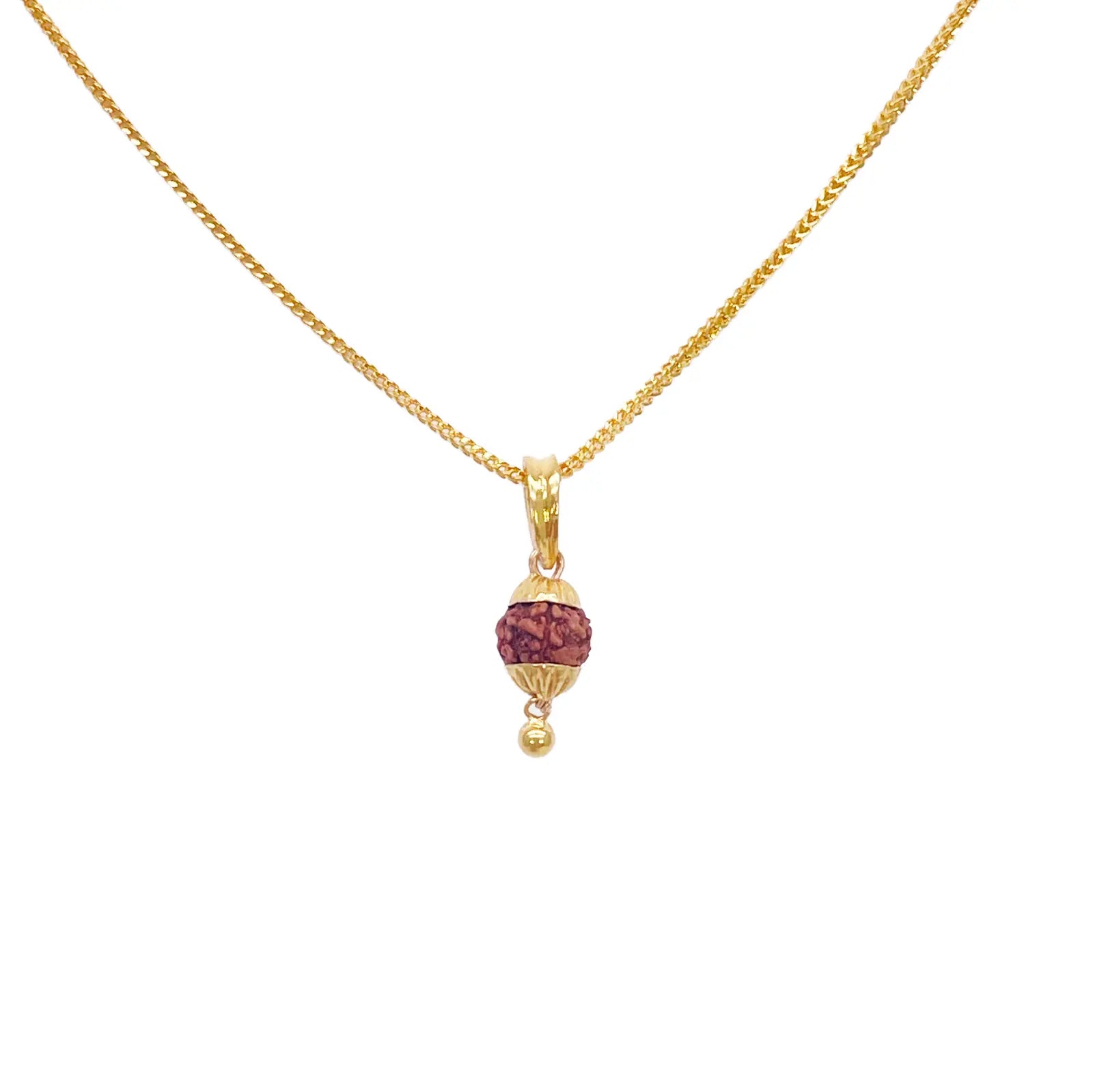 22ct Yellow Gold Handmade Rudraksha Small Pendant 