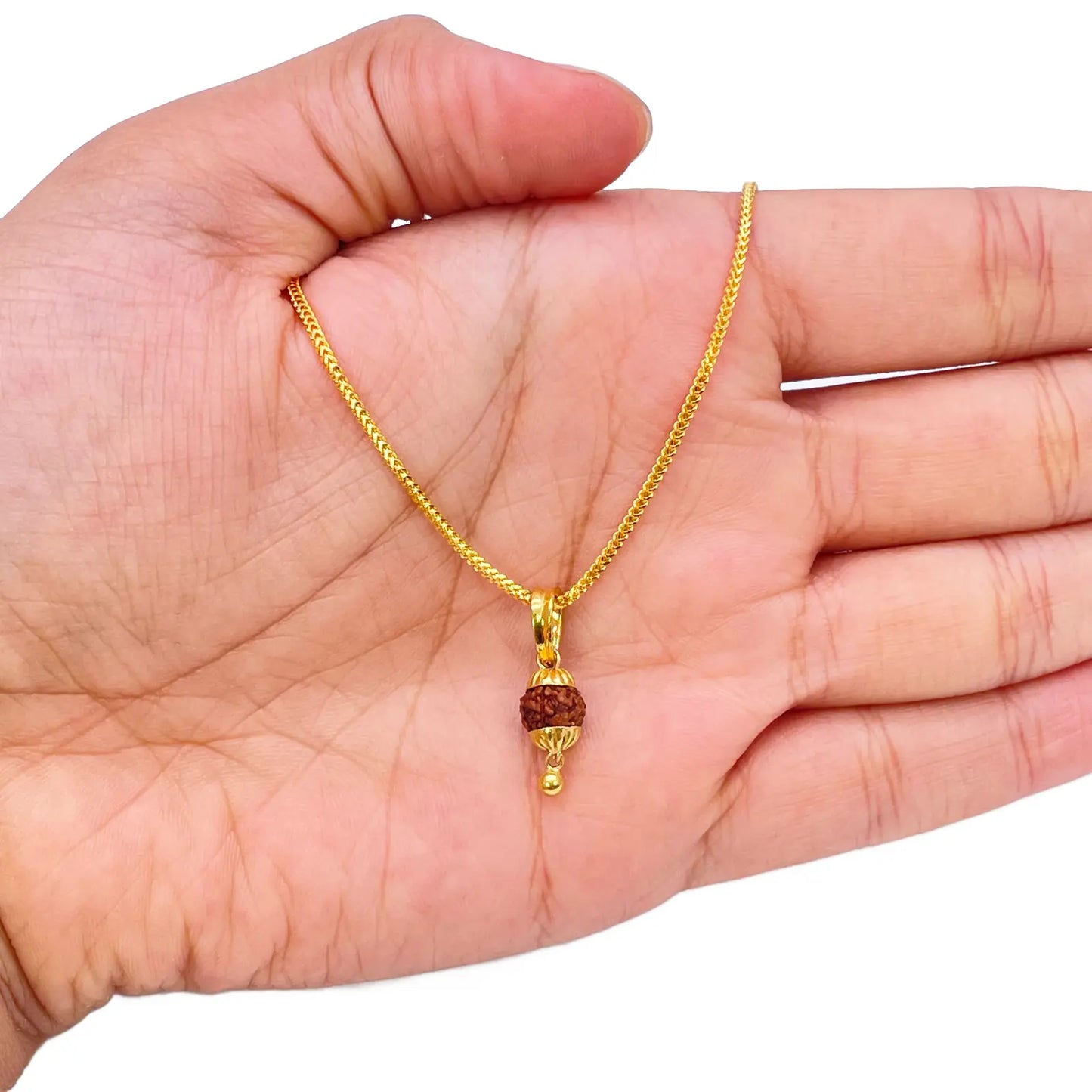 22ct Yellow Gold Handmade Rudraksha Small Pendant 