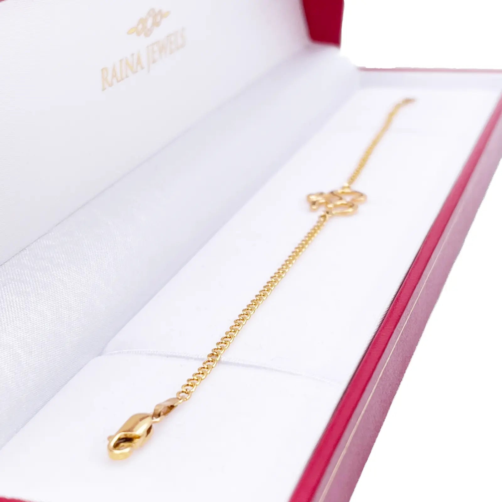22ct Yellow Gold High Polished OM Bracelet 7 inches 
