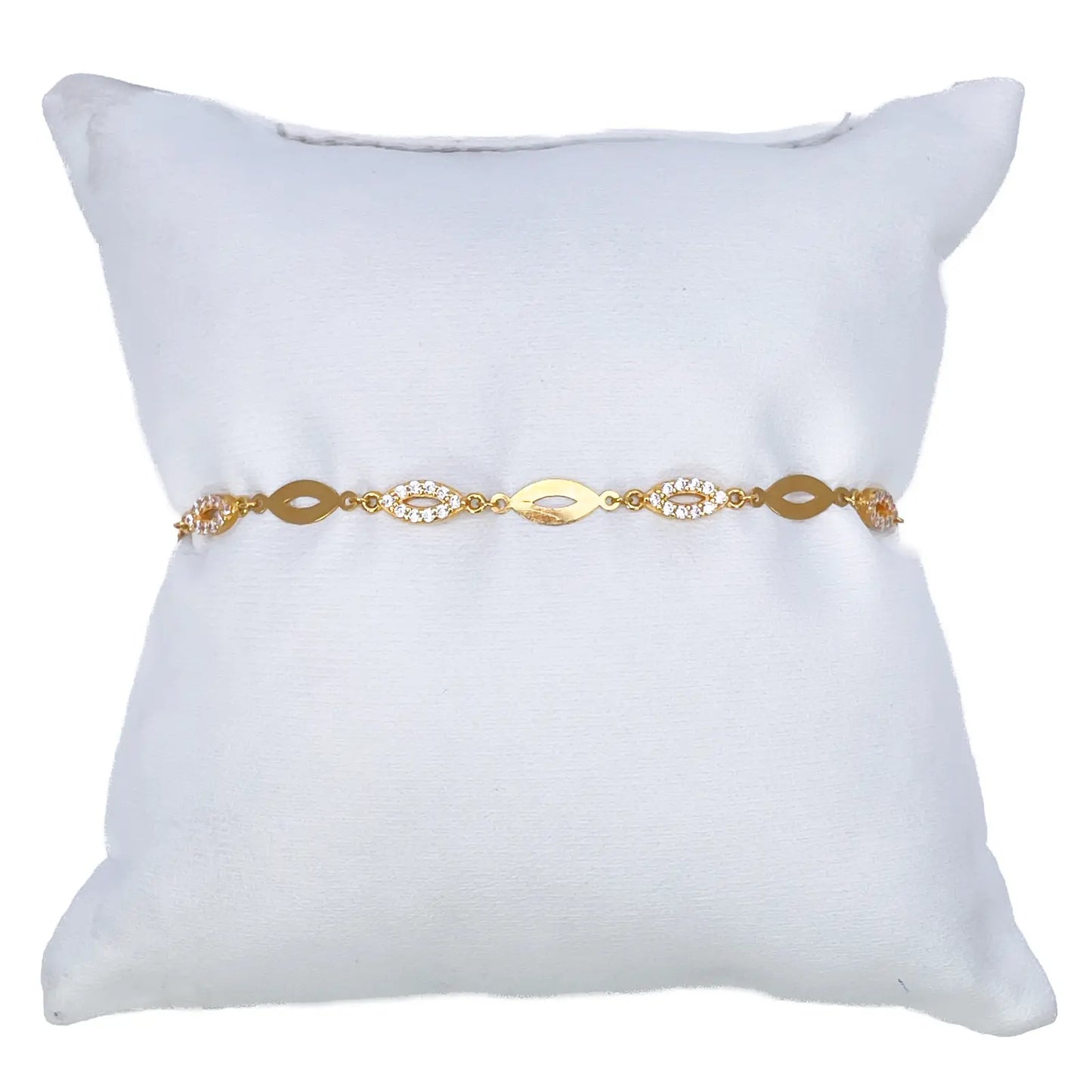 22ct Yellow Gold Lightweight High Polished Bracelet 7'' inches 