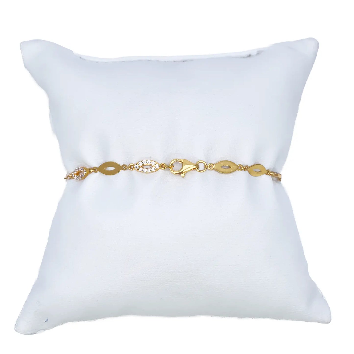 22ct Yellow Gold Lightweight High Polished Bracelet 7'' inches 
