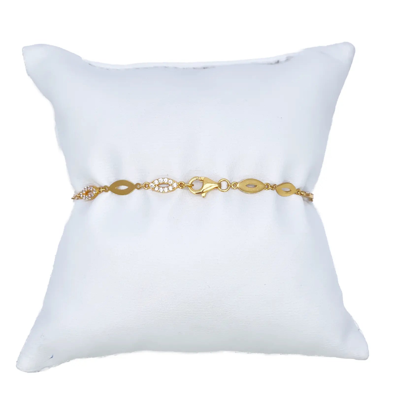 22ct Yellow Gold Lightweight High Polished Bracelet 7'' inches 