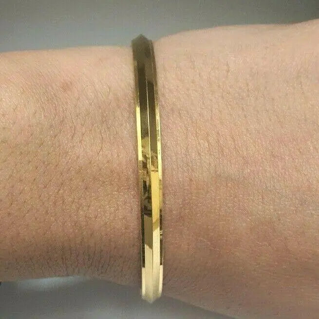 22ct Yellow Gold Men's / Ladies Cuff or Kada Bangle 4.2 mm Wide 25.5 Grams 