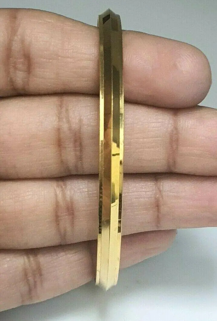 22ct Yellow Gold Men's / Ladies Cuff or Kada Bangle 4.2 mm Wide 25.5 Grams 