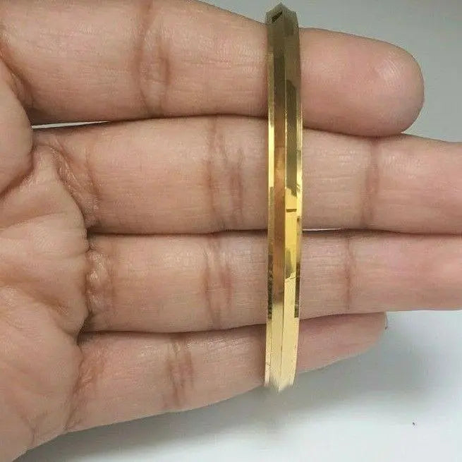 22ct Yellow Gold Men's / Ladies Cuff or Kada Bangle 4.2 mm Wide 25.5 Grams 