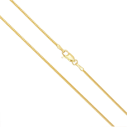 22ct Yellow Gold Mens/Ladies Foxtail  Chain Necklace 16'' inches 1.4mm Width 