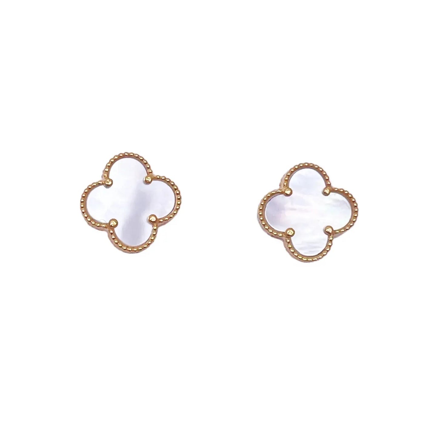 22ct Yellow Gold Mother Of Pearl Clover Necklace, Bracelet & Matching Earrings Set  Diamond Bracelets