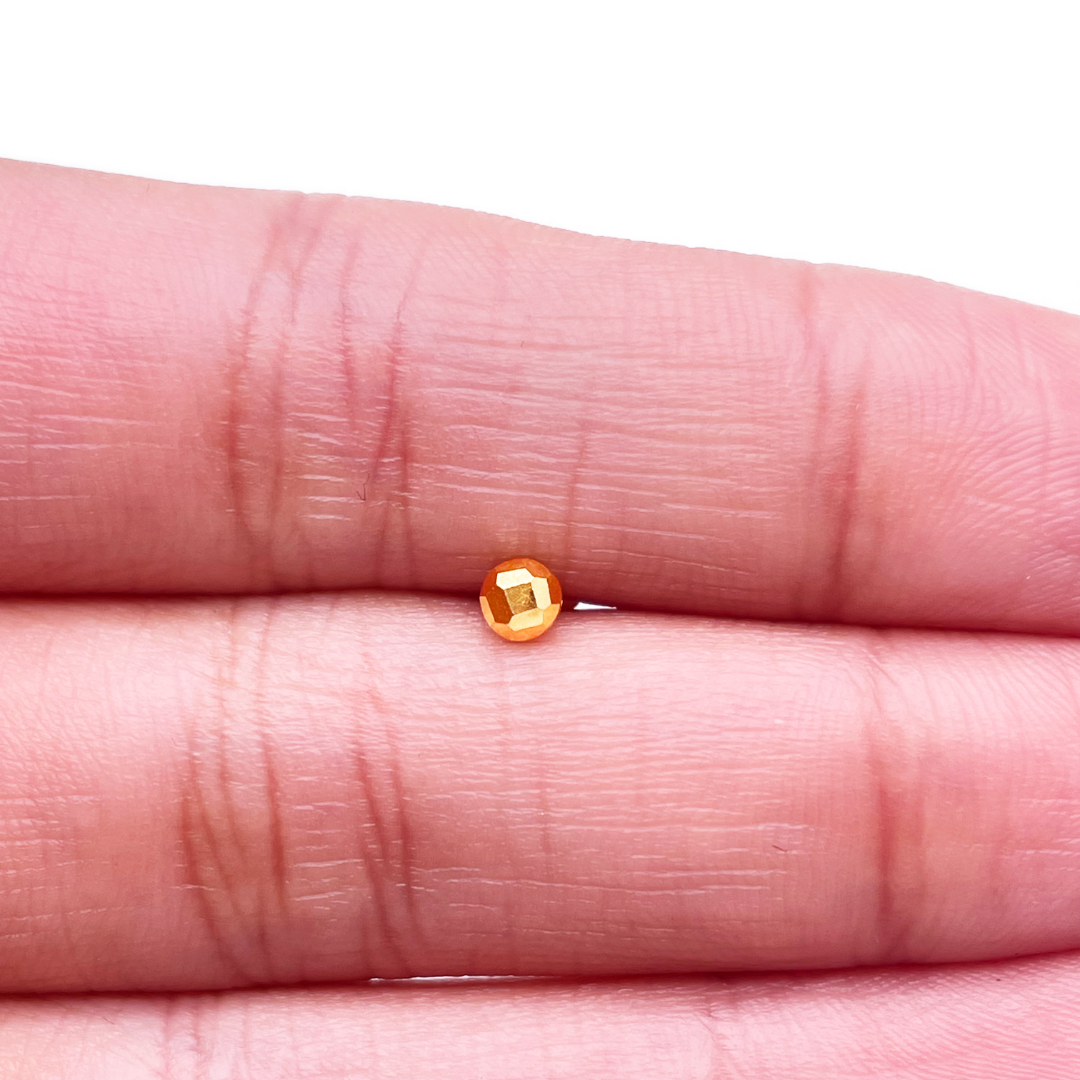 22ct Yellow Gold Plain Gold Diamond Cut Design Single Nose Stud 3mm 