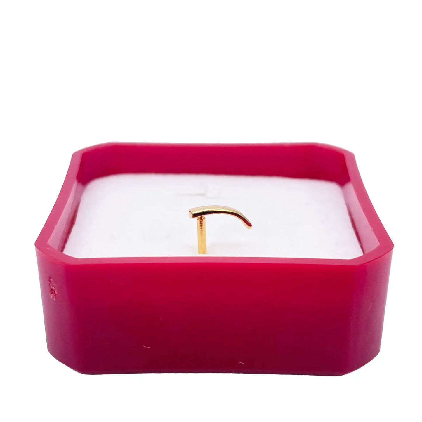 22ct Yellow Gold Plain High Polished Nose Stud/Pin 8mm Length 