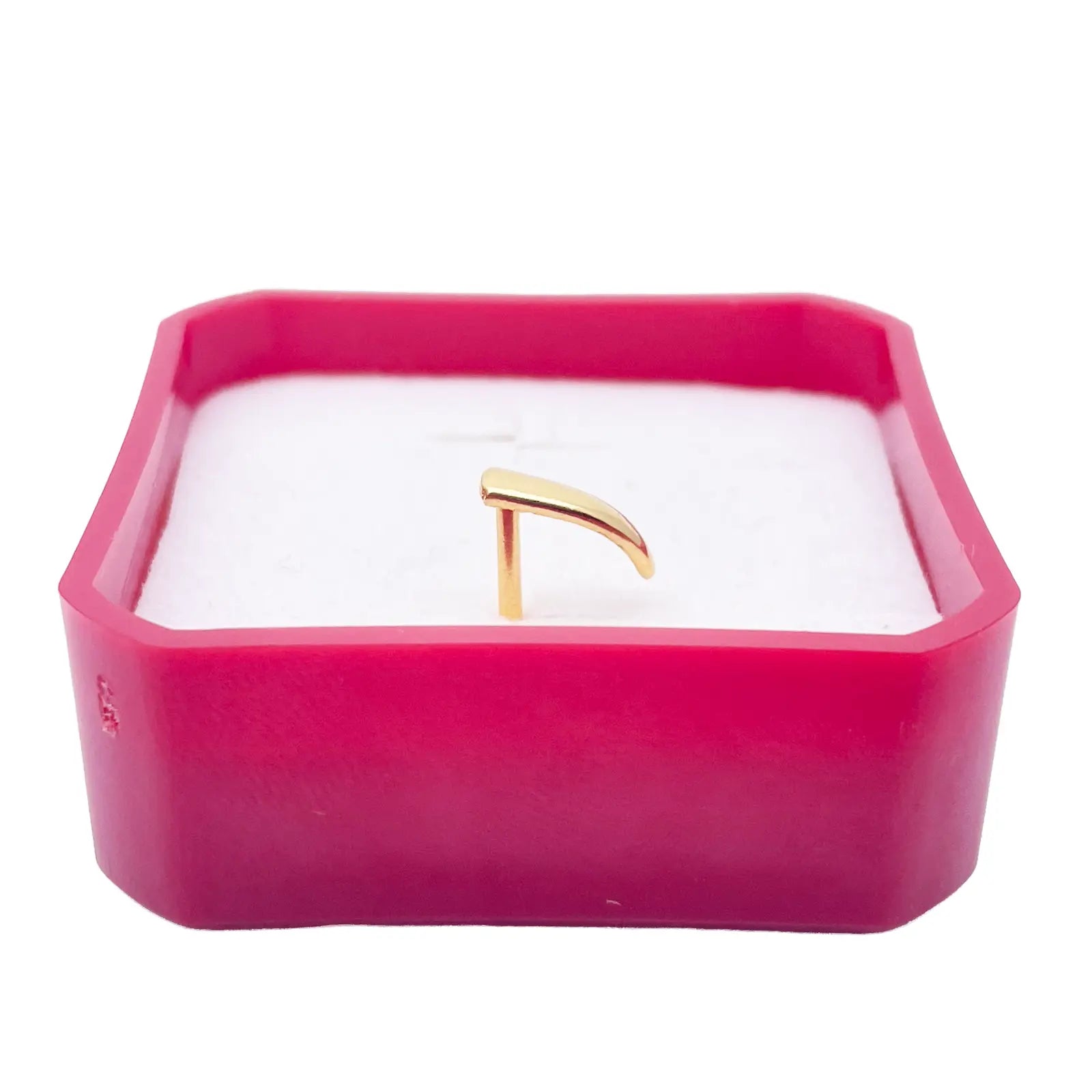 22ct Yellow Gold Plain High Polished Nose Stud/Pin 9mm Length 