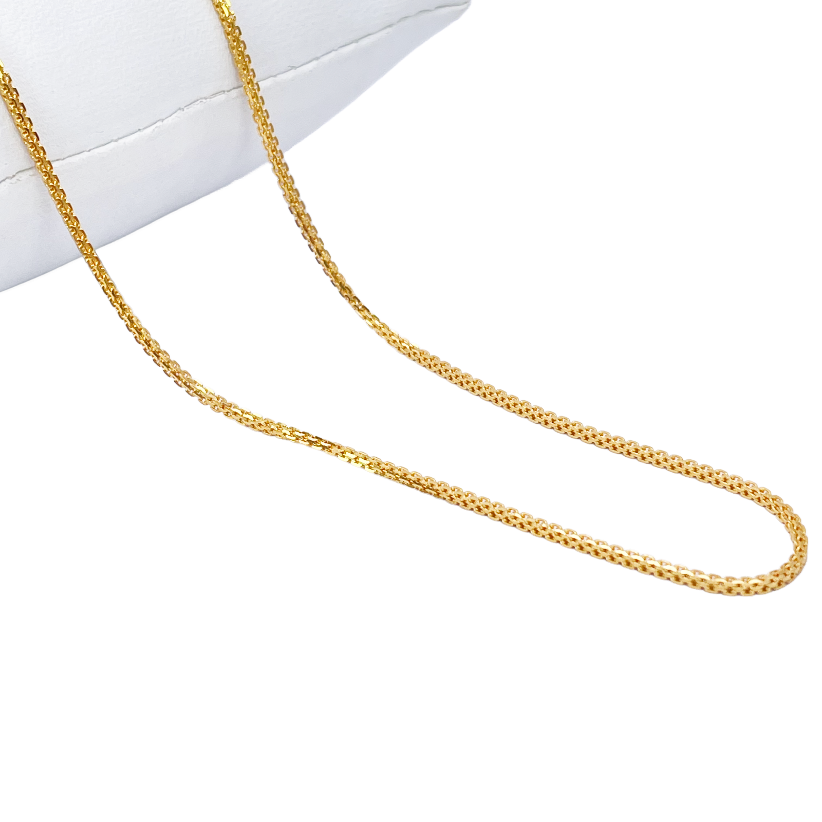 22ct Yellow Gold Solid Double Cable Trace Chain Necklace 20.5 Inches 1.2mm Width 