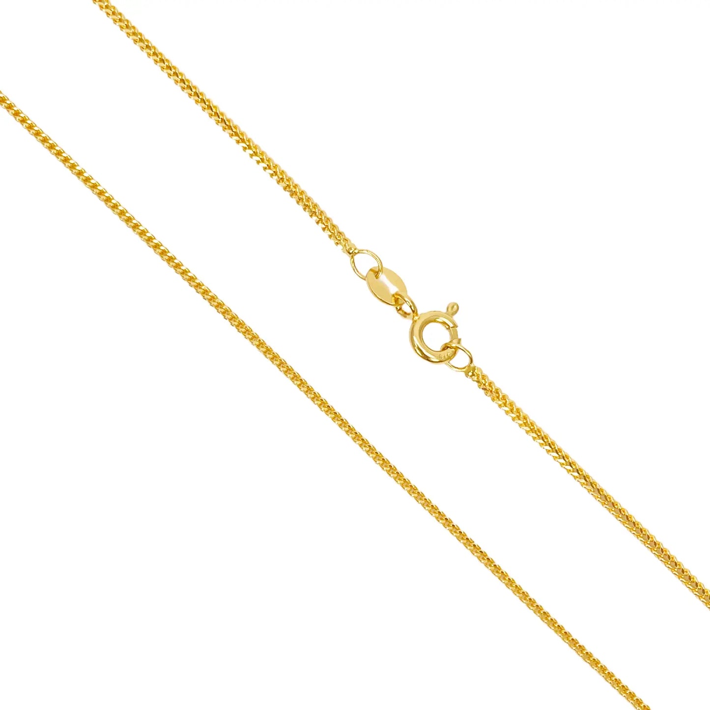 22ct Yellow Gold Solid Foxtail Chain Necklace 16 Inches 1.2m Width 
