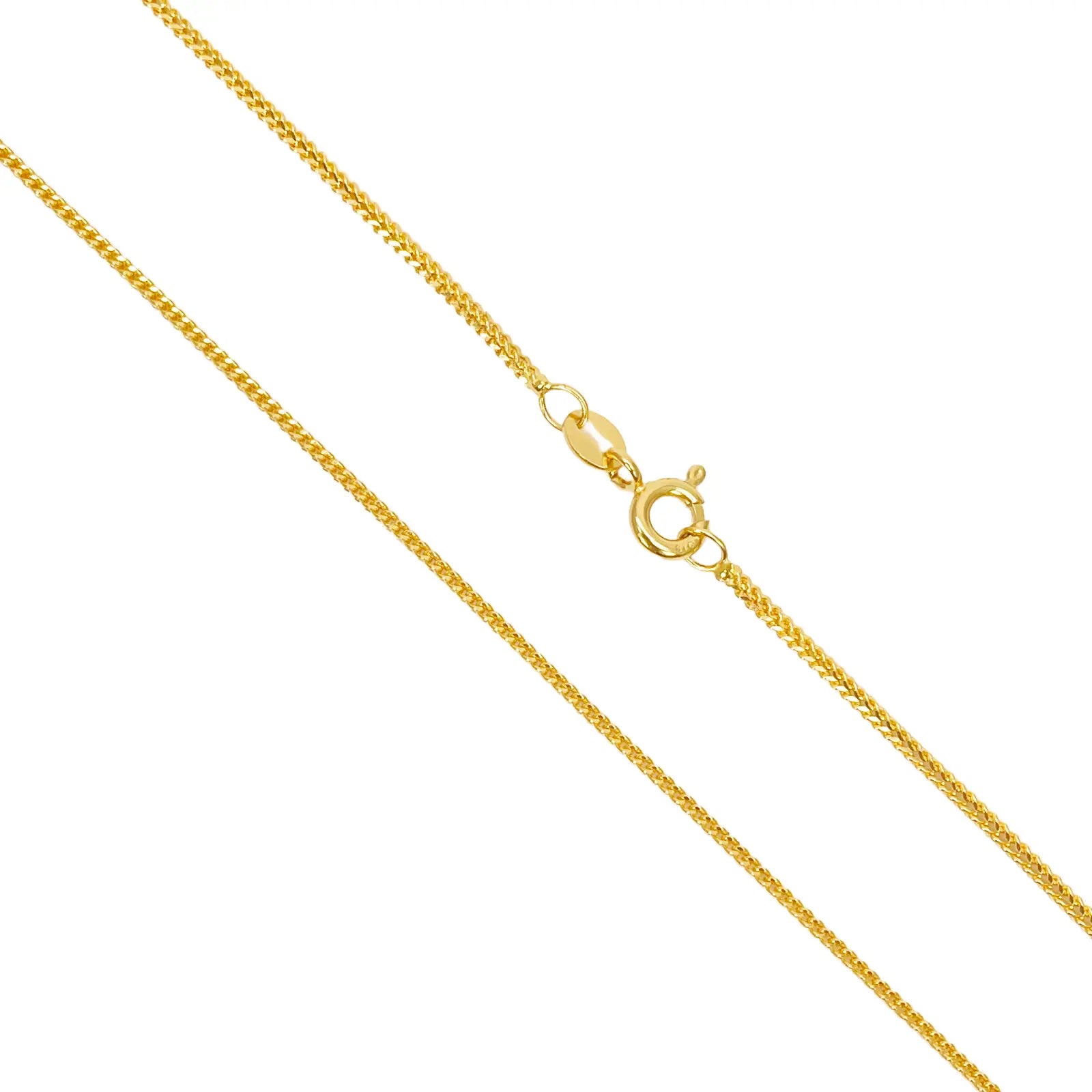 22ct Yellow Gold Solid Foxtail Chain Necklace 16 Inches 1.2m Width 