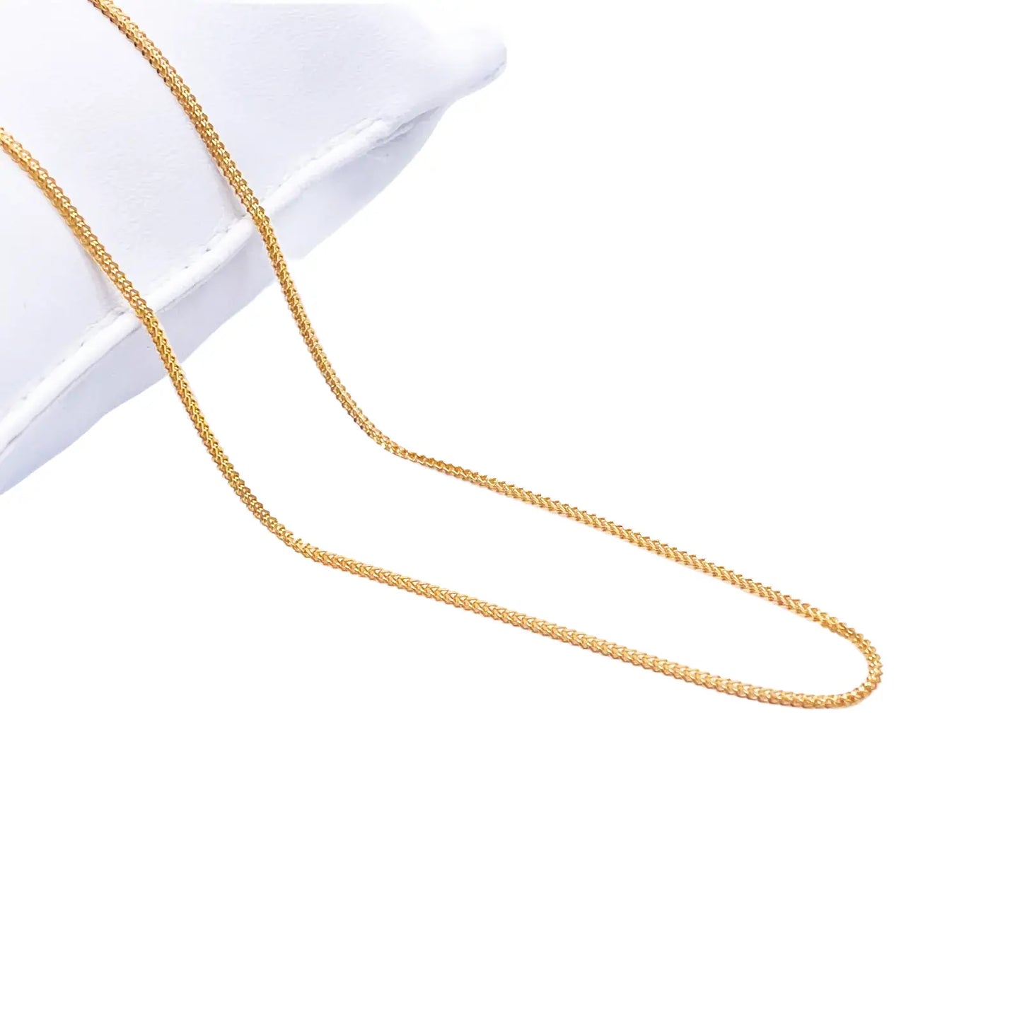 22ct Yellow Gold Solid Foxtail Chain Necklace 16 Inches 1.2m Width 