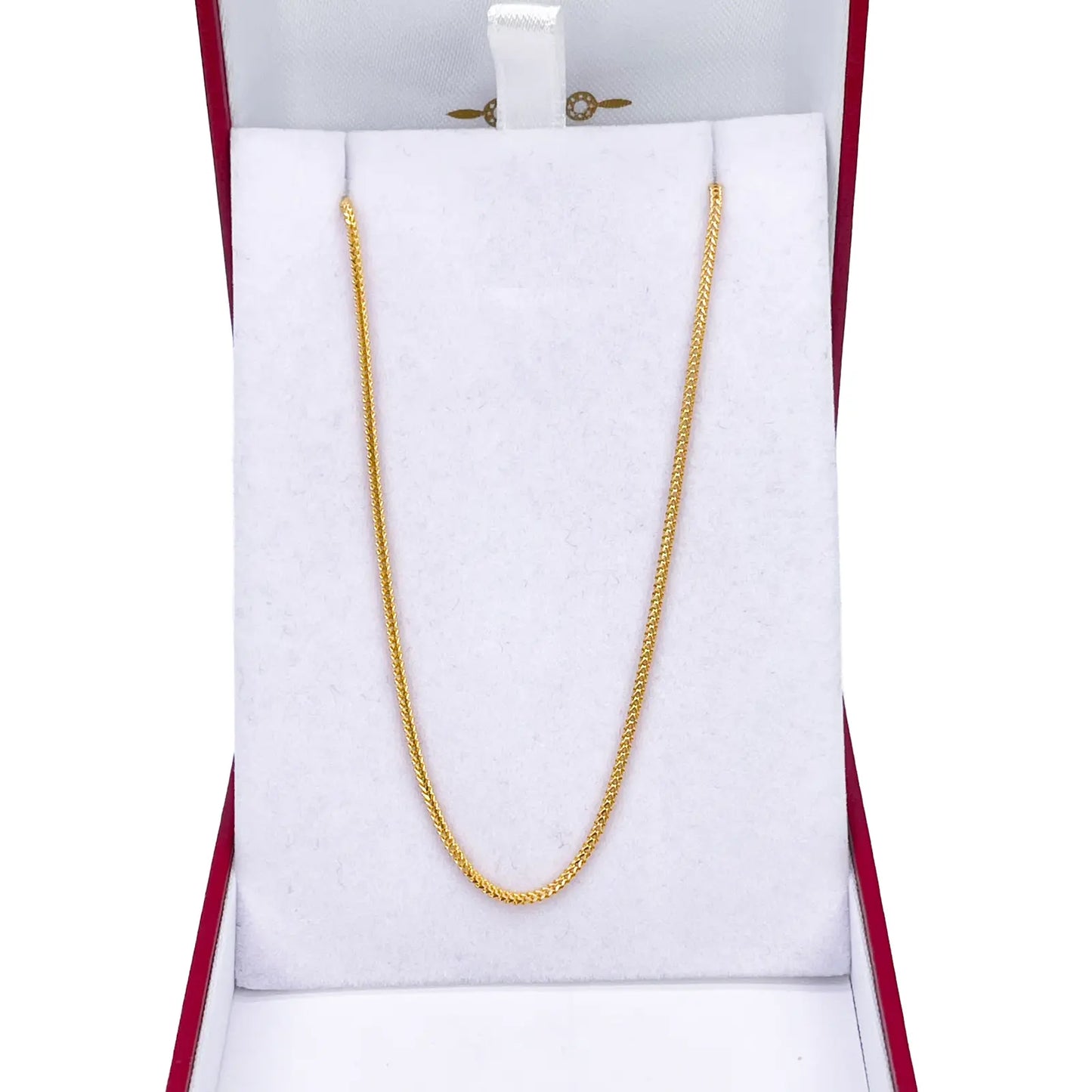 22ct Yellow Gold Solid Foxtail Chain Necklace 16 Inches 1.2m Width 